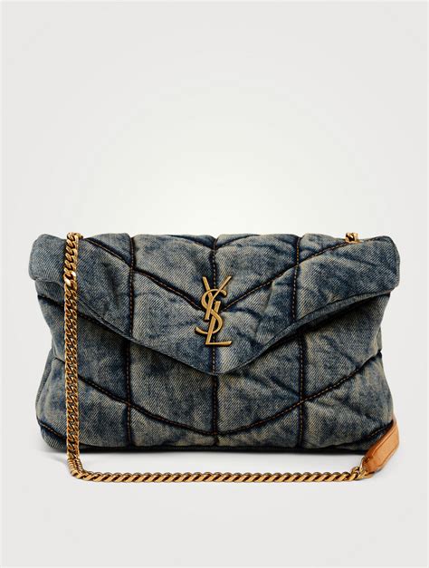 ysl blue jean purse